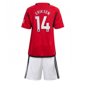 Manchester United Christian Eriksen #14 Domaci Dres za Dječji 2023-24 Kratak Rukavima (+ kratke hlače)